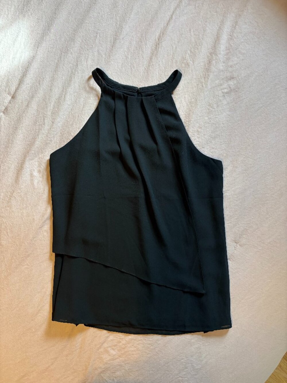 Norah High Neck Black Sleeveless Top (Size S)